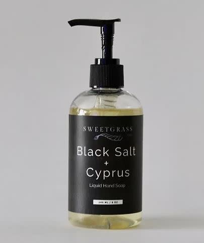 Black Salt & Cypress Liquid Hand Soap 8oz - by Sweetgrass soap-1
