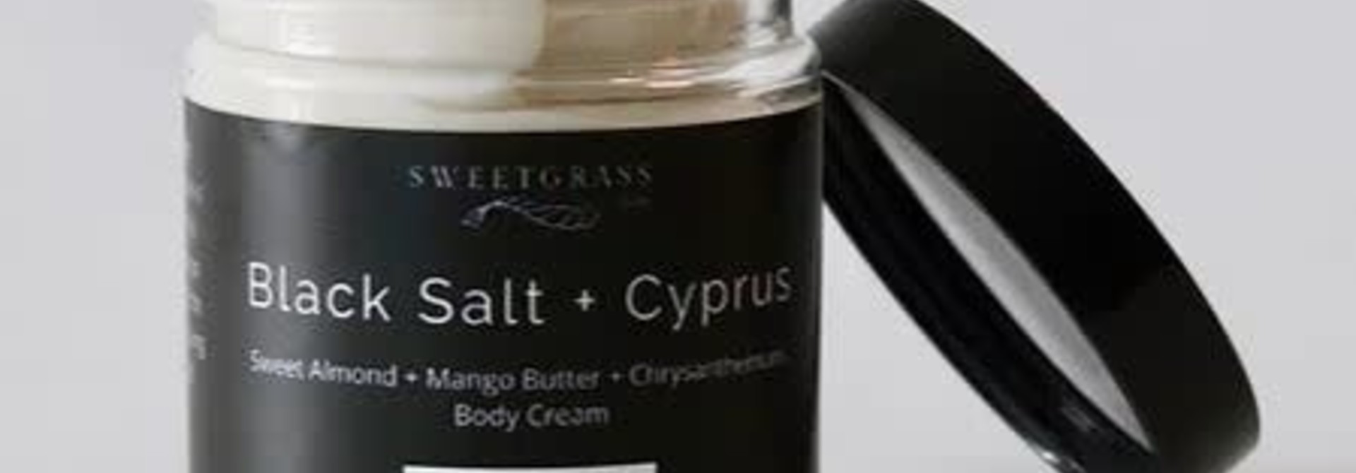 Black Salt & Cypress Body Cream by Sweetgrass Soap