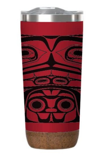 20oz Cork Base Travel mug Treasure of Our Ancestors- Donnie Edenshaw, Haida