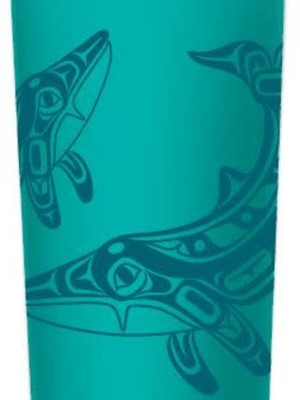 Native Northwest 20oz Cork Base Travel Mug-Humpback Whale Gordon White, Haida