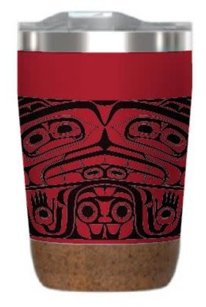 12oz Cork Base Travel mug- Treasure of Our Ancestors Donnie Edenshaw, Haida