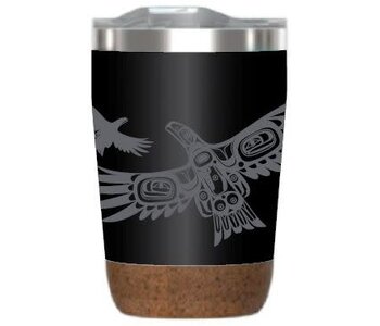 12oz Cork Base Travel mug- Soaring Eagle Corey Bulpitt, Haida