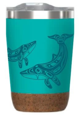 12 oz Travel mug- Humpback Whale Gordon White, Haida-1
