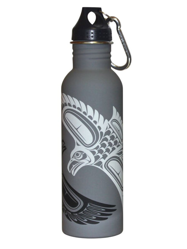 Native Northwest Water Bottle - Raven by Paul Windsor