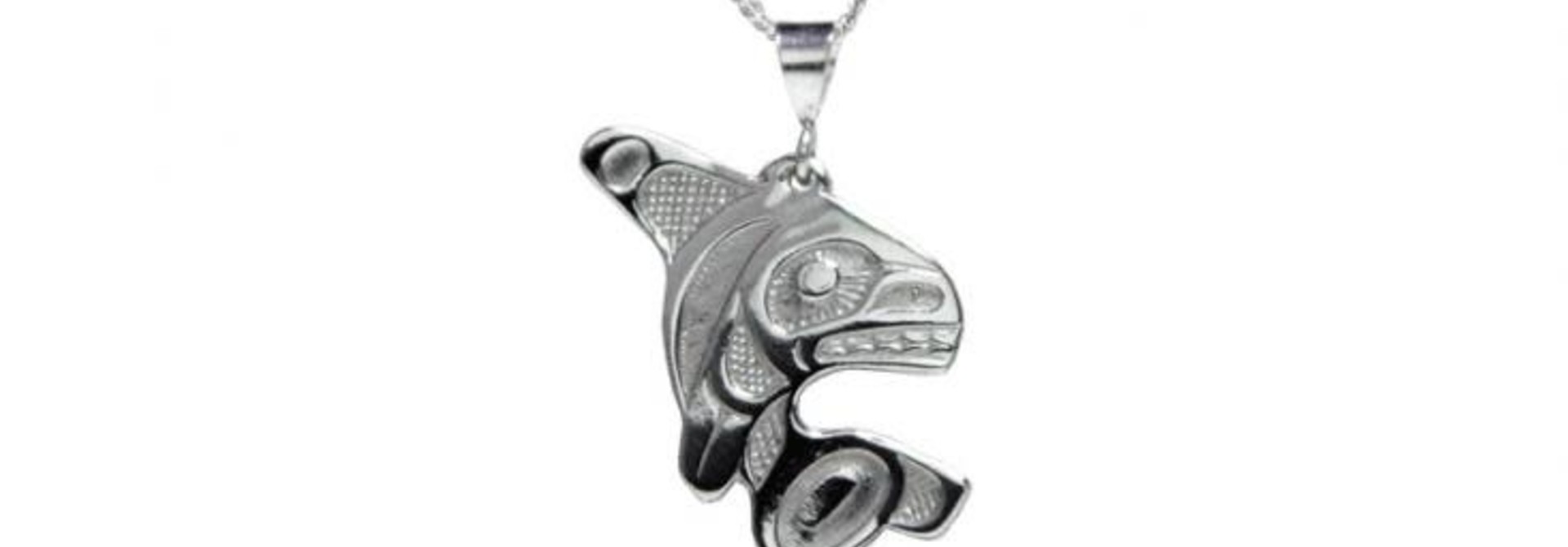 Silver Pewter Orca Pendant Bill Helin