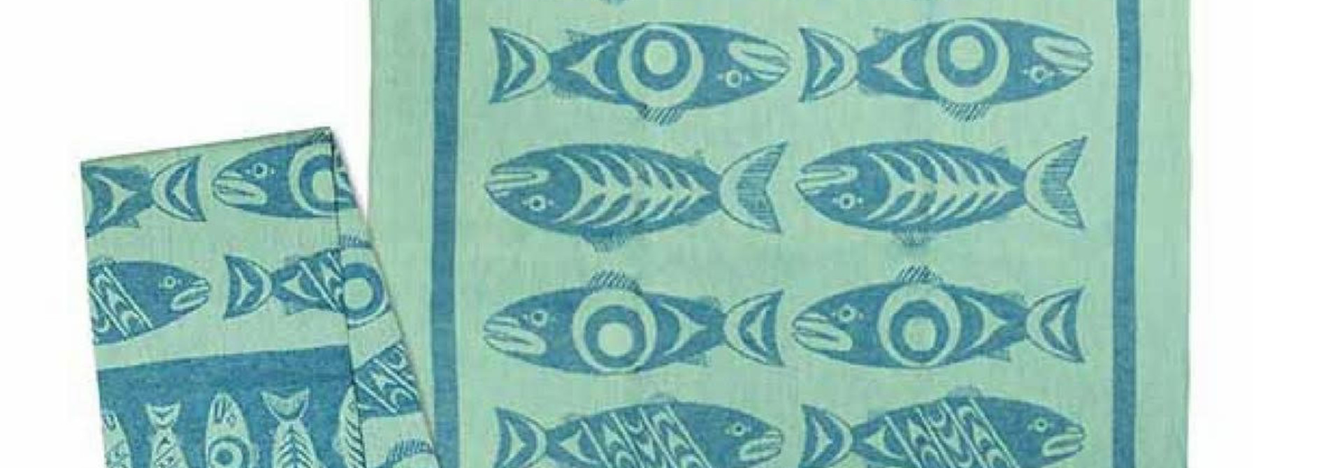 Tea Towel - Salmon in the Wild by Simone Diamond