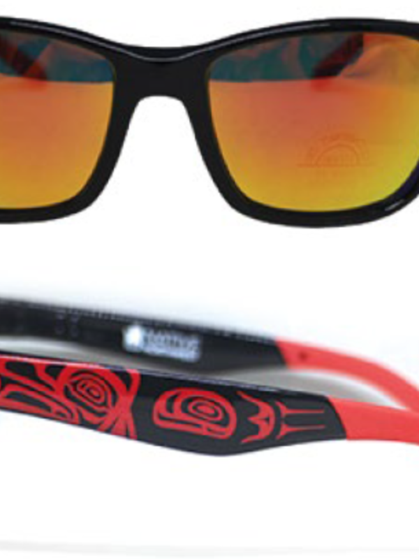 Native Northwest Metallic Mirrored Lens Sunglasses Raven and Light- Corey Bulpitt