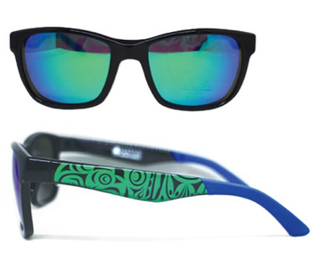 Metallic Mirrored Lens Sunglasses -Thunderbird and Whale-Maynard Johnny Jr