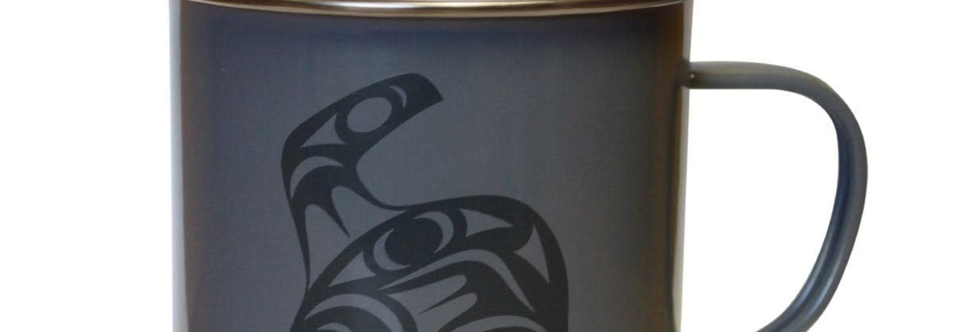 Enamel Mug 17oz- Orca by Maynard Johnny Jr.