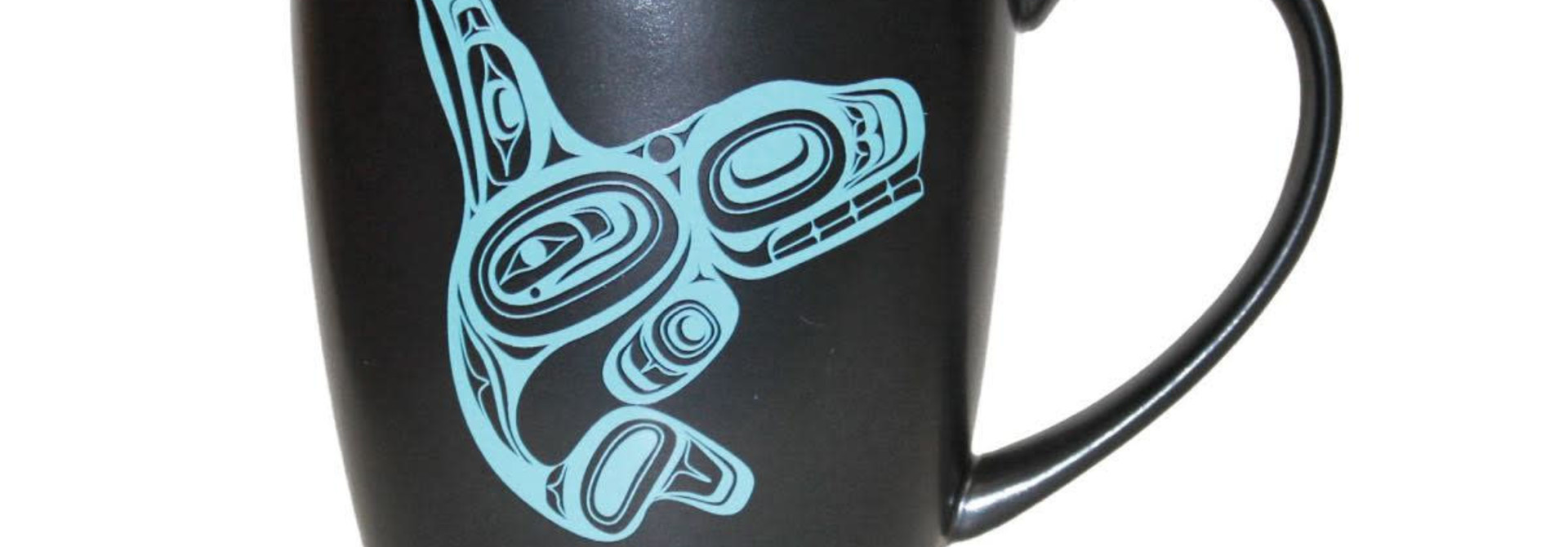 Matte Black Mug 15oz- Whale by Earnest Swanson