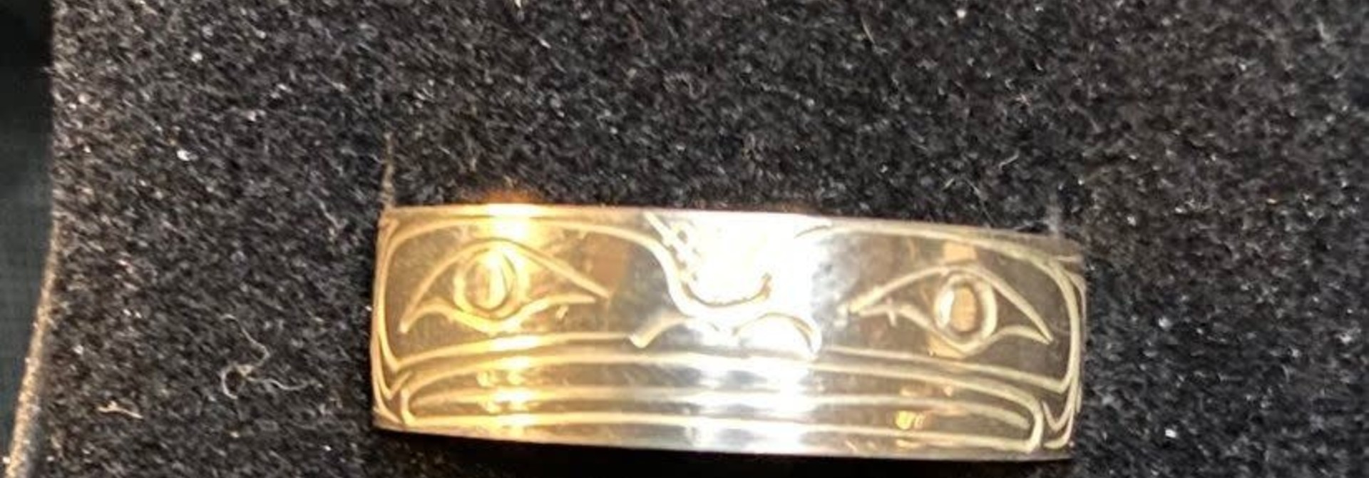 Hand Carved Silver Frog Ring-Size 10