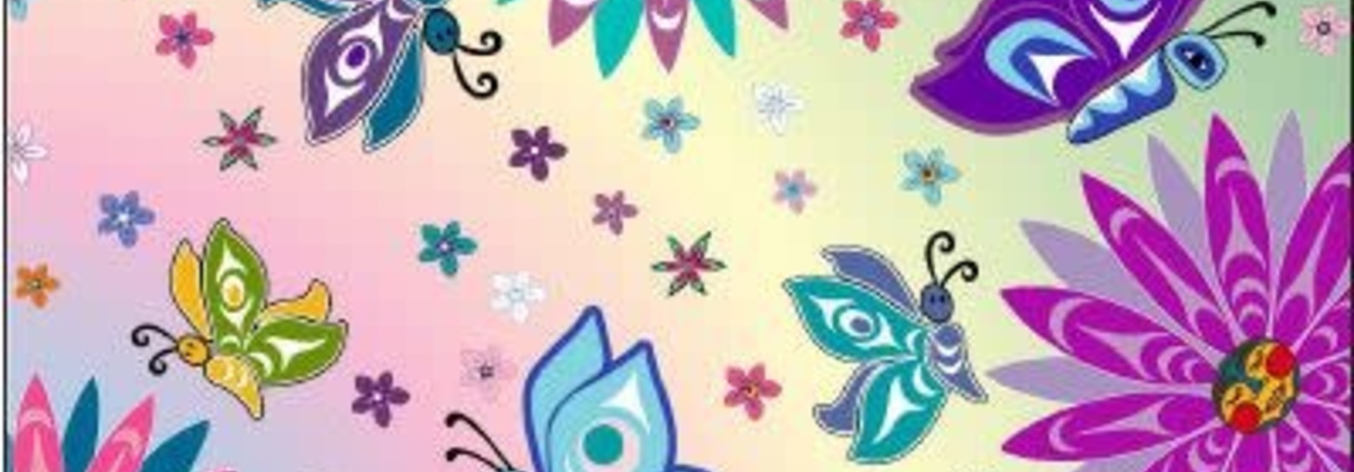 Baby Minky Blanket - Butterfly & Flowers by Angela Kimble