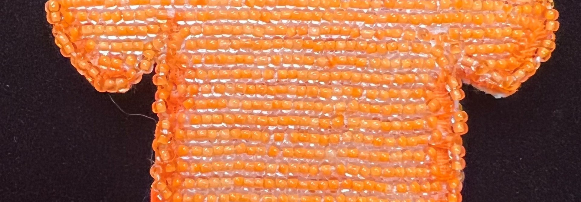 Beaded Orange Shirt Pins by Naomi John