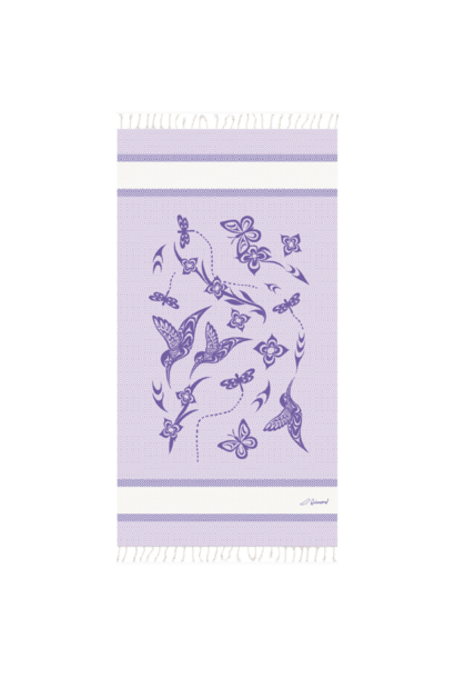 Large Artisan Towel  - Hummingbirds by Simone Diamond