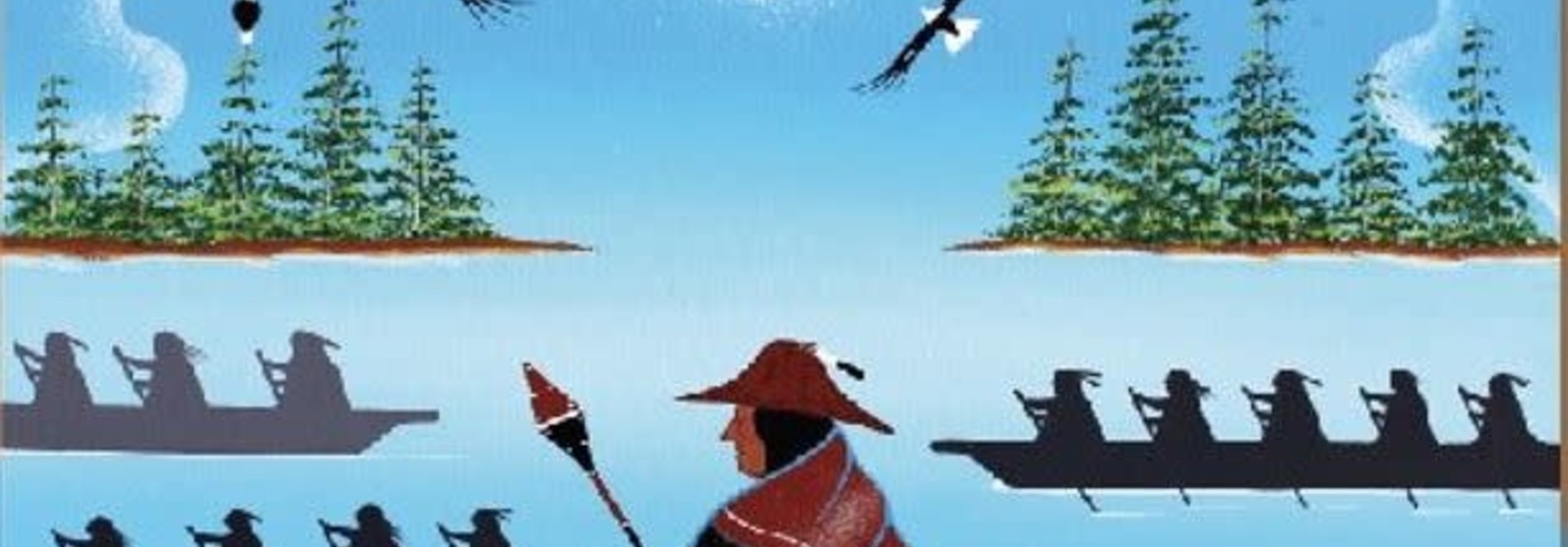 Premium Fleece Blanket- Canoe Race