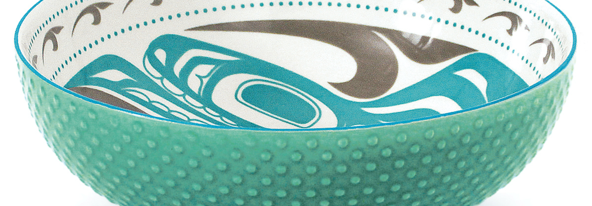 Large Porcelain Art Bowl Killer Whale - Trevor Angus