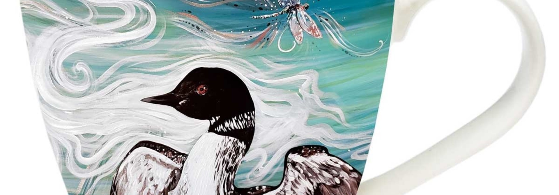 Art Mug - Loon With Dragonfly- Carla Joseph