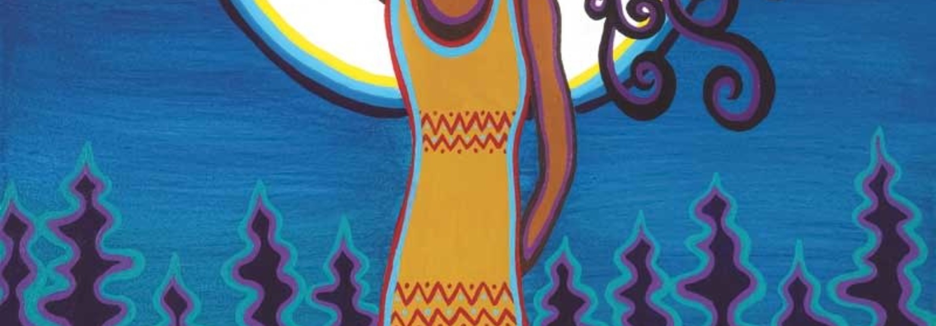 6x9 Card Woman and Grandmother Moon by Patrick Hunter