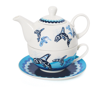 Tea For One Set - Orca Family - Paul Windsor