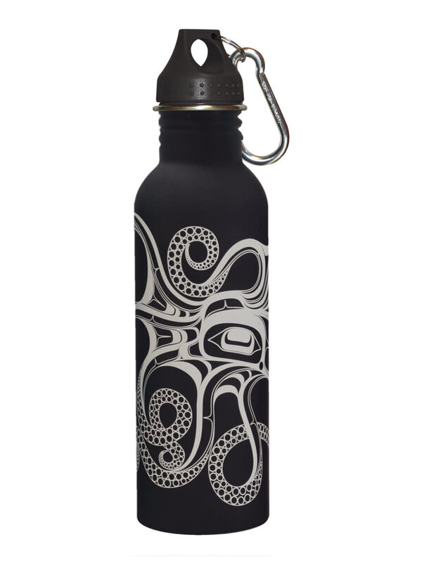 Water Bottle - Octopus (Nuu) by Ernest Swanson