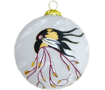 Glass Ornament- Eagle's Gift- Maxine Noel