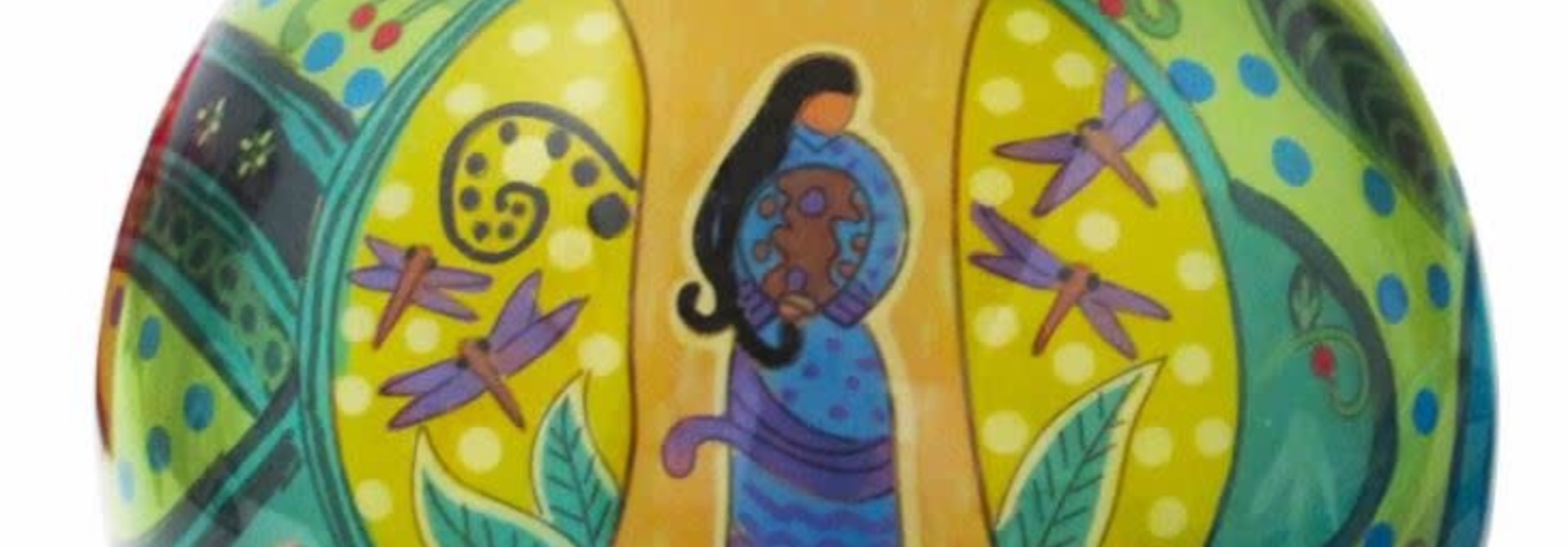 Glass Ornament- Strong Earth Woman-Leah Dorion