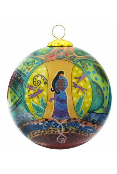 Glass Ornament-  Strong Earth Woman-Leah Dorion