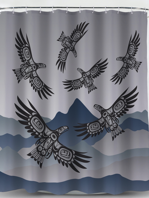 Shower Curtain- Soaring Eagle by Corey Bulpitt