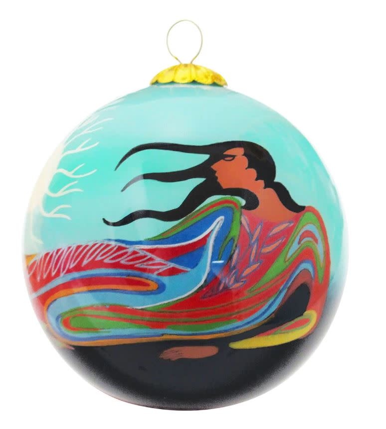 Glass  Ornament-Mother Earth by Leah Dorion-1