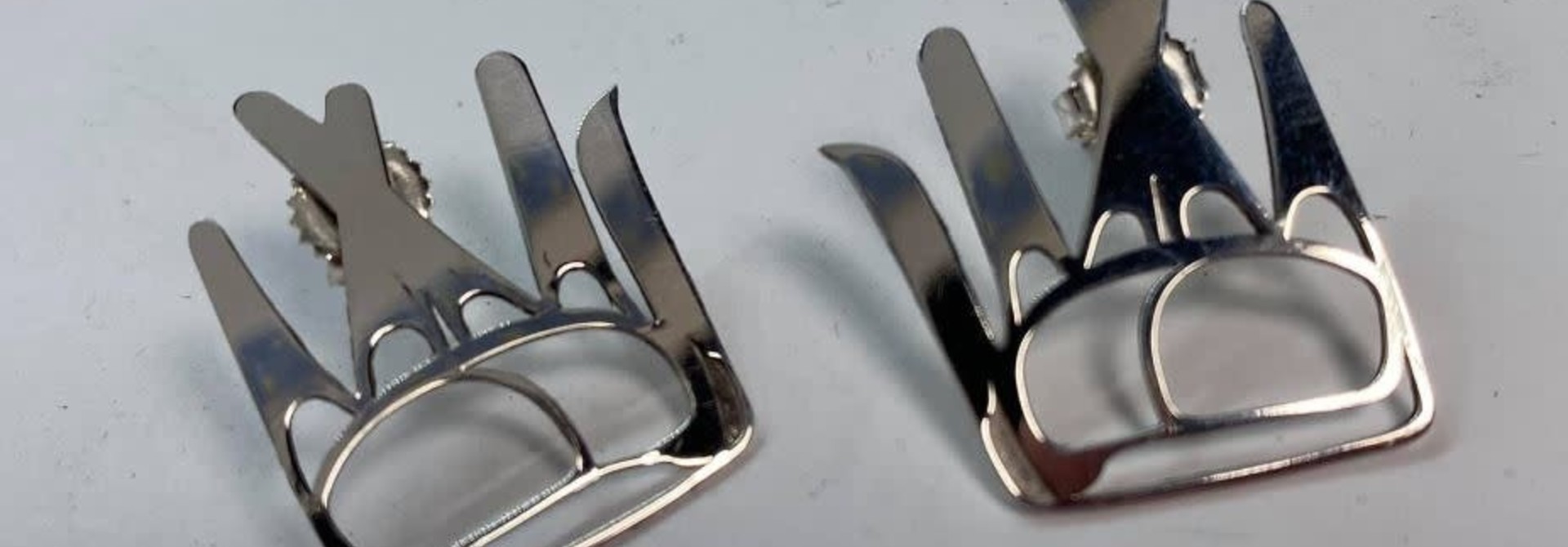 Hand Crafted Silver Stud Earrings - West Side Hands by Gerren Peters
