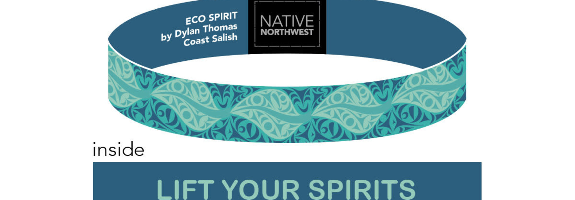 Inspirational Wristbands .5" - Lift your Spirit  by Dylan Thomas