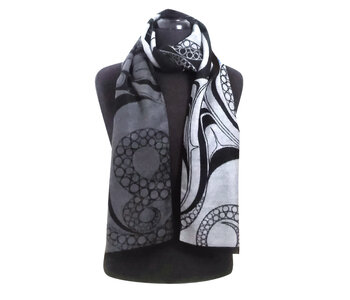 Brushed Silk Scarf - Octopus by Ernest Swanson