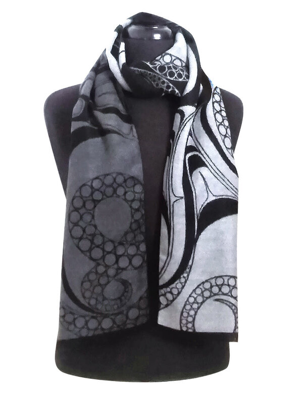 Brushed Silk Scarf - Octopus by Ernest Swanson