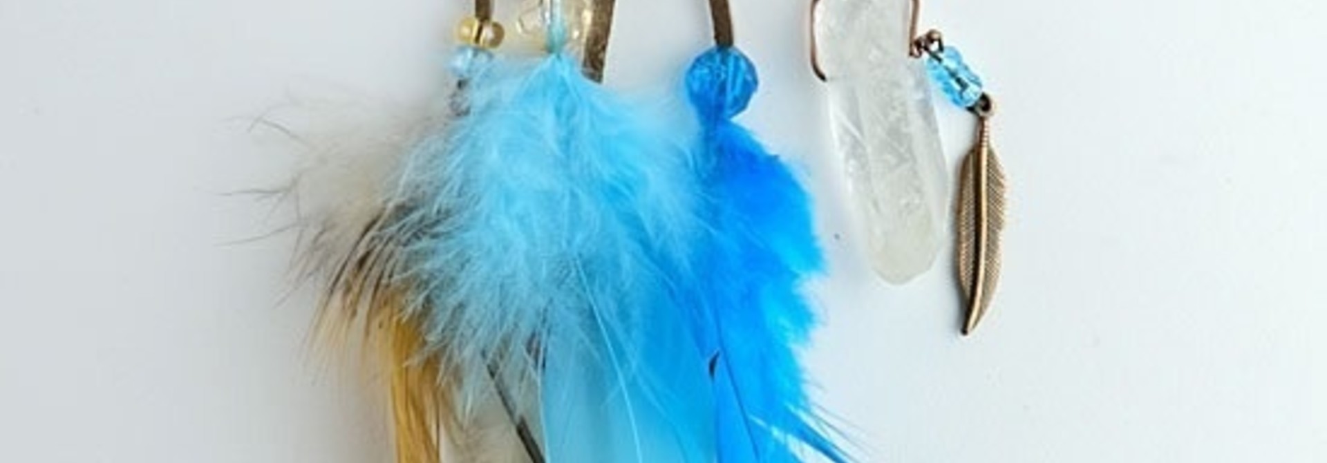 2" Brown and Turquoise Magical Dream Catcher