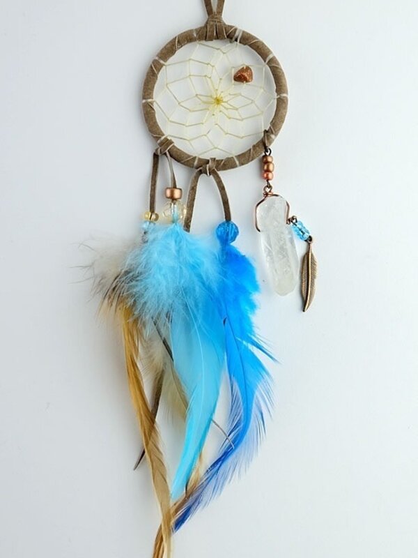 2" Brown and Turquoise Magical Dream Catcher