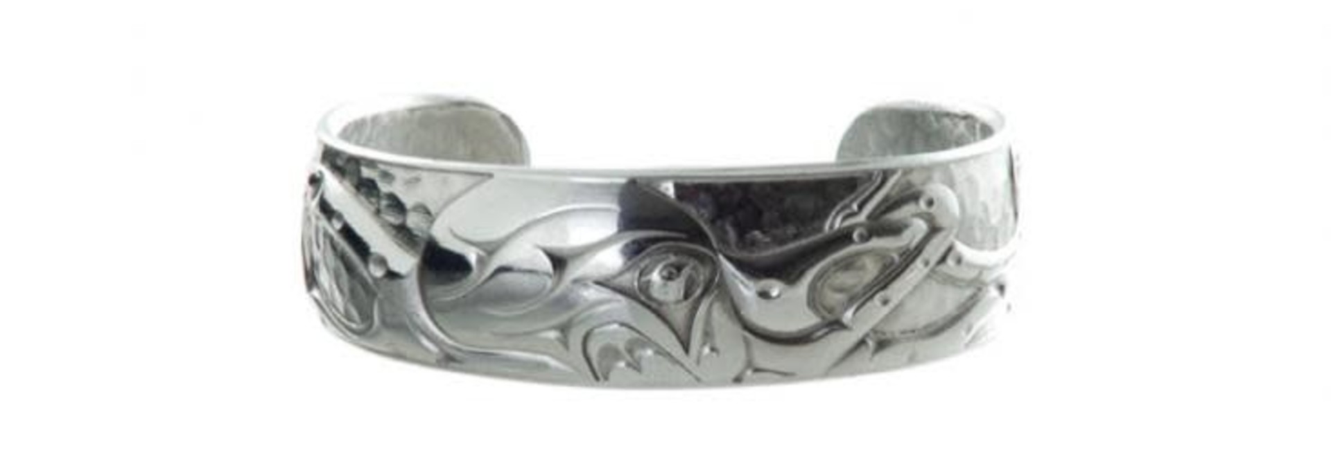 Silver Pewter Octopus Bracelet by Andrew Williams 6.5"