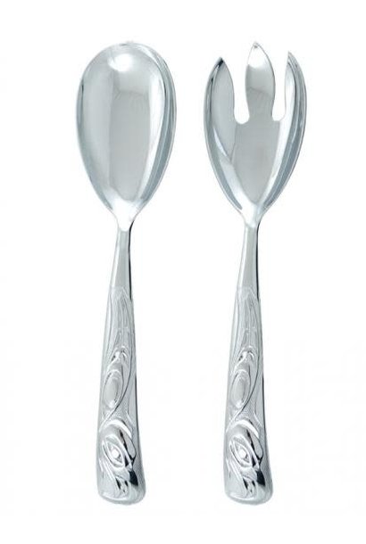 Chromium Plated Salad Servers - Eagle by Andrew Williams