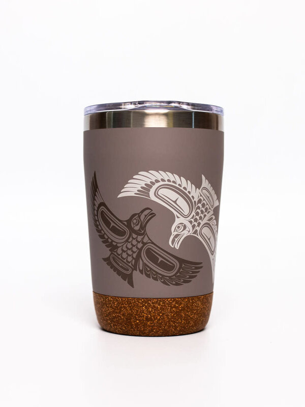 12oz Cork Base Travel Mugs - Raven - Paul Windsor