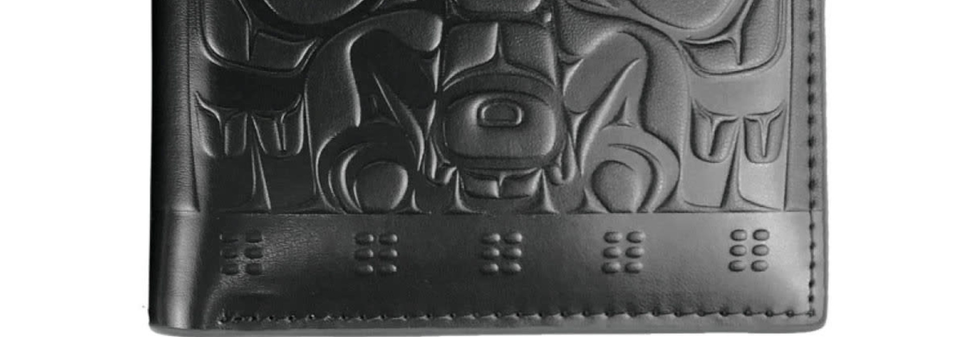 Leather Embossed Wallet - Raven Box by Allan Weir