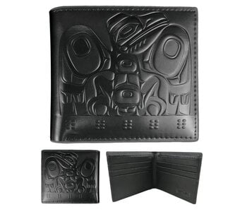 Leather Embossed Wallet - Raven Box by Allan Weir