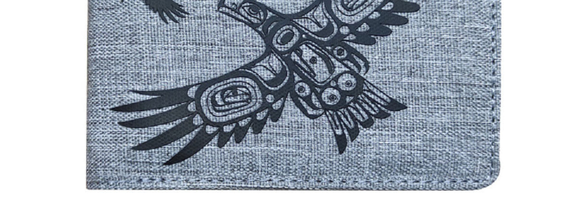 Crosshatch Wallet - Soaring Eagle by Corey Bulpitt