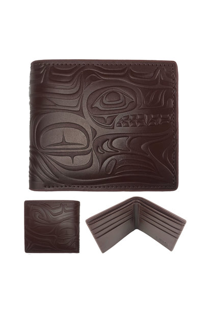 Leather Embossed Wallet - Spirit Wolf by Paul Windsor