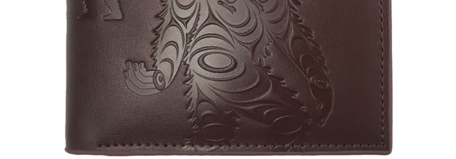 Leather Embossed Wallet - Sasquatch by Francis Horne Sr.