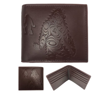 Leather Embossed Wallet - Sasquatch by Francis Horne Sr.