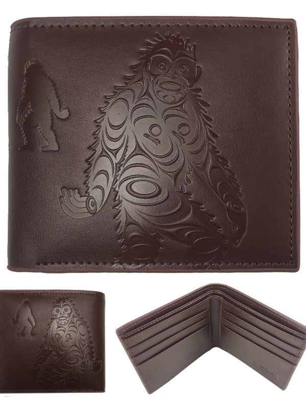 Leather Embossed Wallet - Sasquatch by Francis Horne Sr.