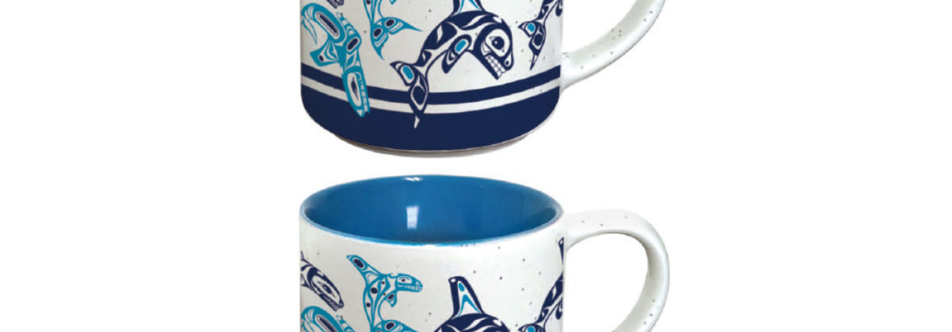 Ceramic Espresso Mugs - Set of 2 (Orca Family) Paul Windsor