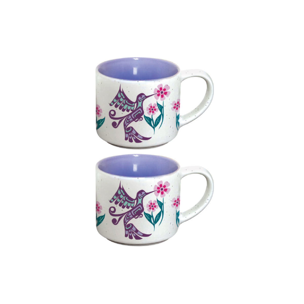 Ceramic Espresso Mugs - Set of 2 (Hummingbird) Francis Dick-1