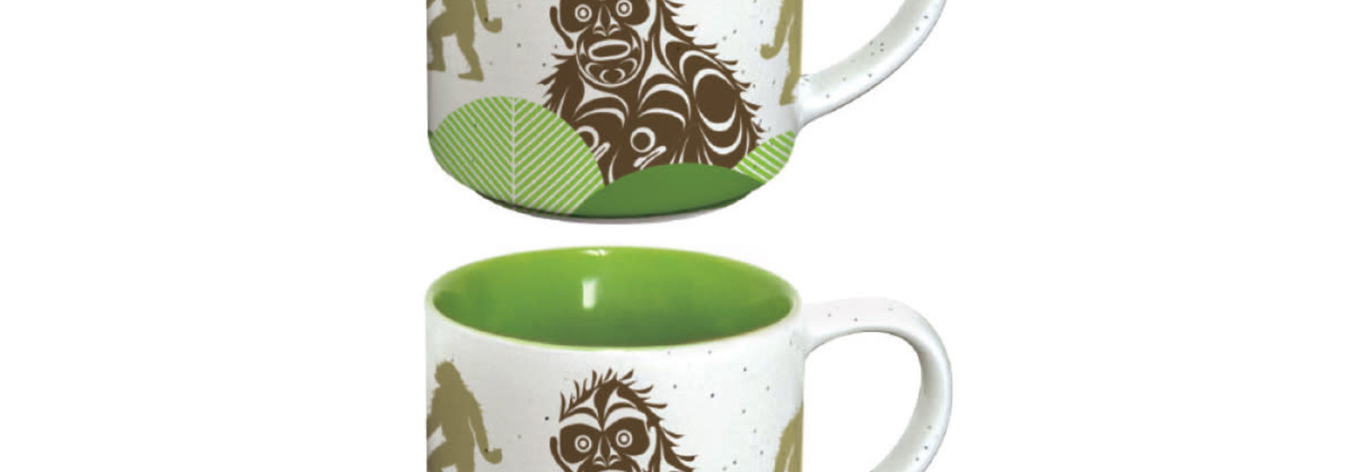 Ceramic Espresso Mugs - Set of 2 (Sasquatch) Francis Horne Sr