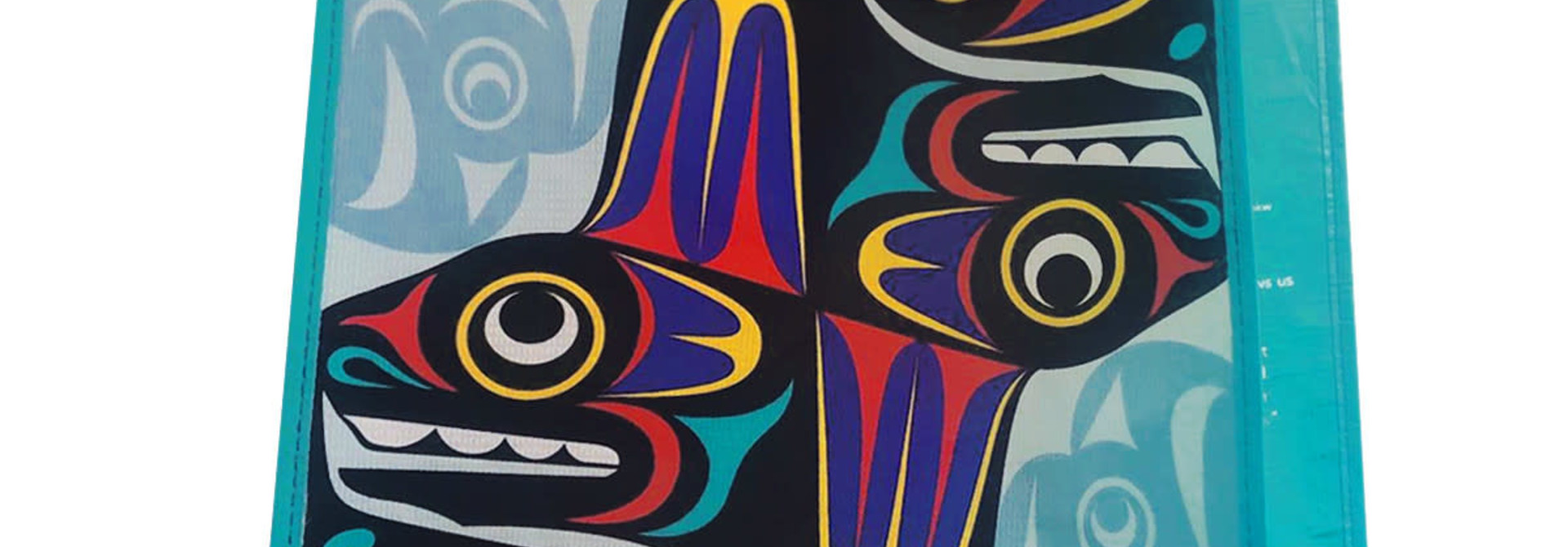 Eco Bag Large - Thunderbird and Whale by Maynard Johnny Jr.