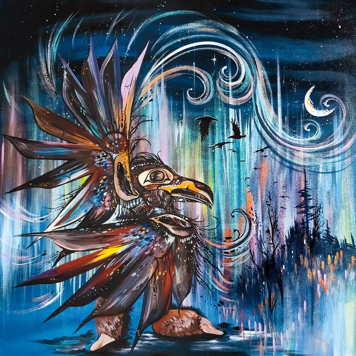 Framed art card  Raven dancer- Carla Joesph-1